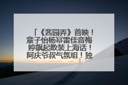 《酱园弄》首映！章子怡杨幂雷佳音梅婷飙起散装上海话！阿庆爷叔气氛组！独独没见他……