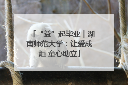 “益”起毕业｜湖南师范大学：让爱成炬 童心助立