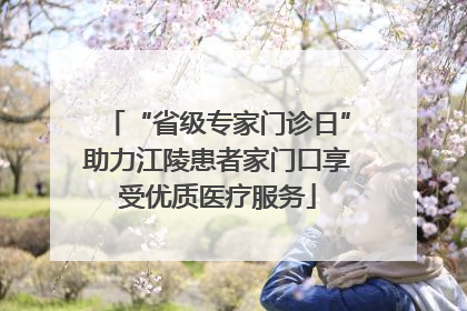 “省级专家门诊日”助力江陵患者家门口享受优质医疗服务