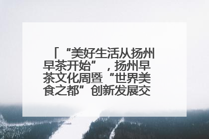 “美好生活从扬州早茶开始”，扬州早茶文化周暨“世界美食之都”创新发展交流活动启幕