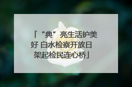 “典”亮生活护美好 白水检察开放日架起检民连心桥