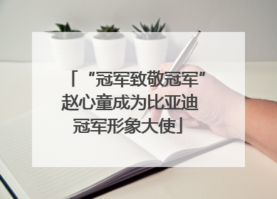 “冠军致敬冠军” 赵心童成为比亚迪冠军形象大使