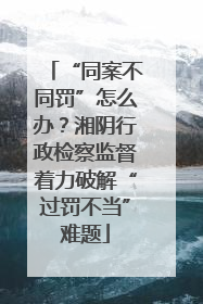 “同案不同罚”怎么办？湘阴行政检察监督着力破解“过罚不当”难题
