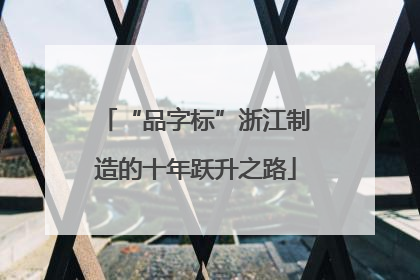 “品字标”浙江制造的十年跃升之路