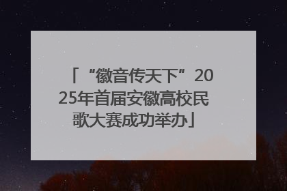 “徽音传天下”2025年首届安徽高校民歌大赛成功举办