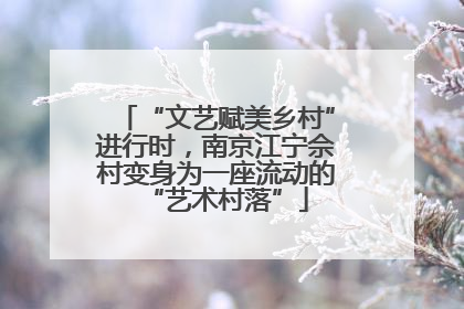 “文艺赋美乡村”进行时，南京江宁佘村变身为一座流动的“艺术村落”