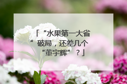 “水果第一大省”破局，还差几个“董宇辉”？