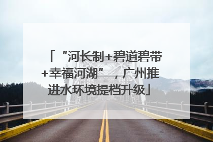 “河长制+碧道碧带+幸福河湖”，广州推进水环境提档升级