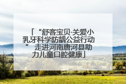 “舒客宝贝·关爱小乳牙科学防龋公益行动” 走进河南唐河县助力儿童口腔健康