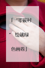 “零碳村” 绘就绿色画卷