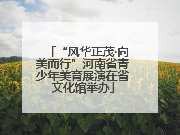 “风华正茂·向美而行”河南省青少年美育展演在省文化馆举办