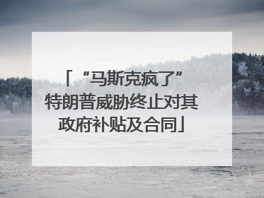 “马斯克疯了” 特朗普威胁终止对其政府补贴及合同