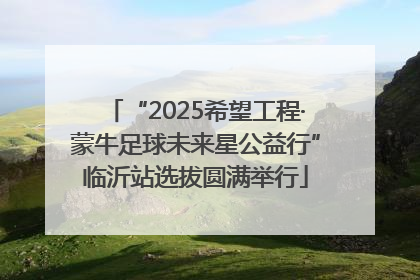 “2025希望工程·蒙牛足球未来星公益行”临沂站选拔圆满举行
