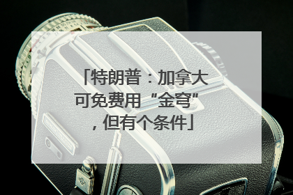 特朗普：加拿大可免费用“金穹”，但有个条件