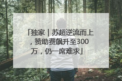 独家｜苏超逆流而上，赞助费飙升至300万，仍一席难求