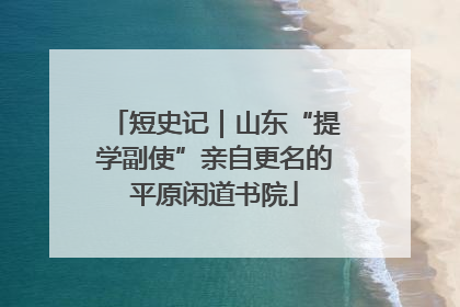 短史记｜山东“提学副使”亲自更名的平原闲道书院