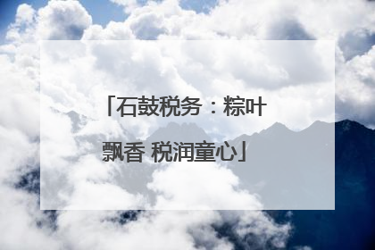 石鼓税务：粽叶飘香 税润童心