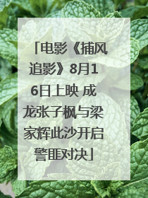 电影《捕风追影》8月16日上映 成龙张子枫与梁家辉此沙开启警匪对决