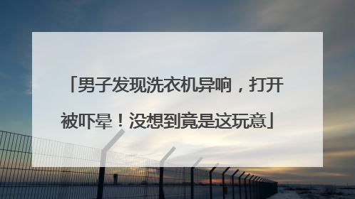 男子发现洗衣机异响，打开被吓晕！没想到竟是这玩意