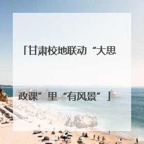 甘肃校地联动“大思政课”里“有风景”