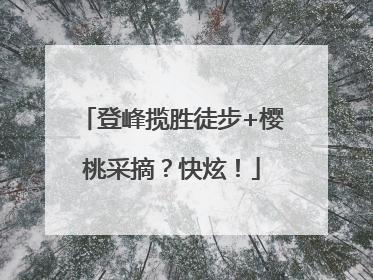 登峰揽胜徒步+樱桃采摘？快炫！