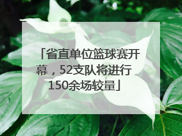 省直单位篮球赛开幕，52支队将进行150余场较量