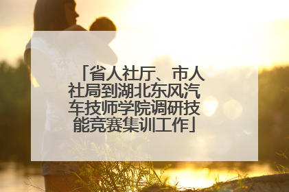 省人社厅、市人社局到湖北东风汽车技师学院调研技能竞赛集训工作