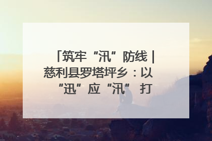 筑牢“汛”防线｜慈利县罗塔坪乡：以“迅”应“汛” 打赢暴雨防御战