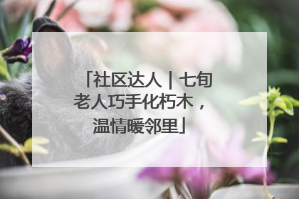 社区达人｜七旬老人巧手化朽木，温情暖邻里