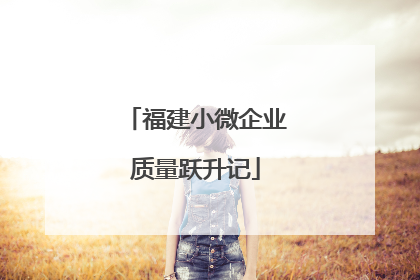 福建小微企业质量跃升记
