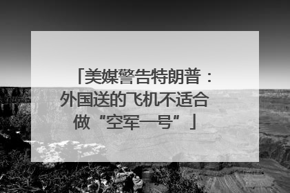 美媒警告特朗普：外国送的飞机不适合做“空军一号”