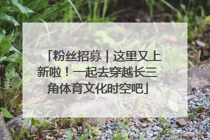 粉丝招募｜这里又上新啦！一起去穿越长三角体育文化时空吧