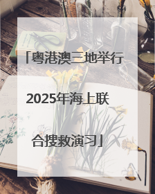粤港澳三地举行2025年海上联合搜救演习