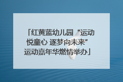 红黄蓝幼儿园“运动悦童心 逐梦向未来”运动嘉年华燃情举办