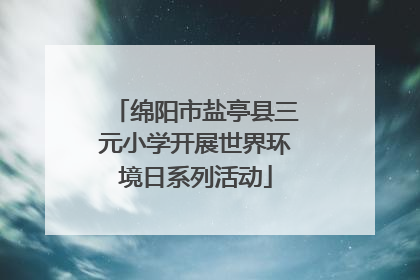 绵阳市盐亭县三元小学开展世界环境日系列活动