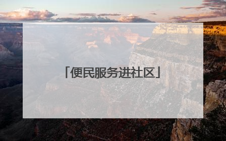 便民服务进社区