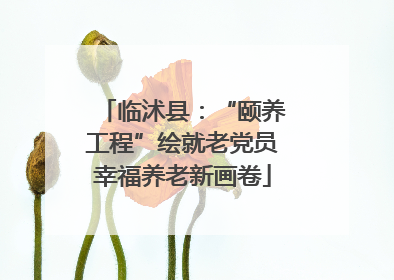 临沭县：“颐养工程”绘就老党员幸福养老新画卷