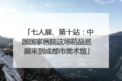 七人展、第十站：中国国家画院这场精品巡展来到成都市美术馆