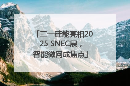 三一硅能亮相2025 SNEC展，智能微网成焦点