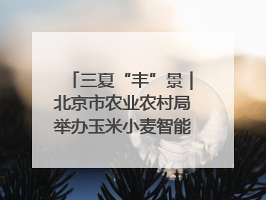 三夏“丰”景｜北京市农业农村局举办玉米小麦智能农机装备推广“田间日”活动