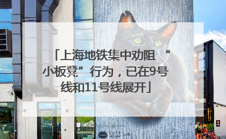 上海地铁集中劝阻 “小板凳”行为，已在9号线和11号线展开