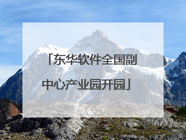 东华软件全国副中心产业园开园