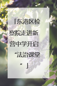 东港区检察院走进新营中学开启“法治课堂”