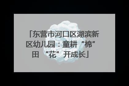 东营市河口区湖滨新区幼儿园：童耕“棉”田 “花”开成长
