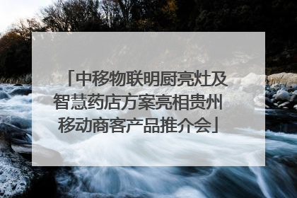 中移物联明厨亮灶及智慧药店方案亮相贵州移动商客产品推介会