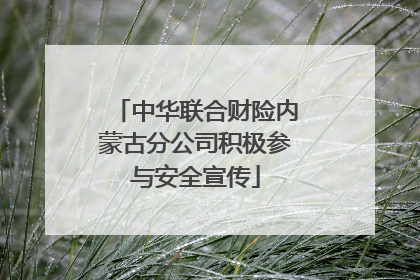 中华联合财险内蒙古分公司积极参与安全宣传