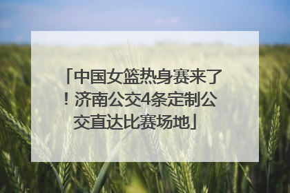 中国女篮热身赛来了！济南公交4条定制公交直达比赛场地