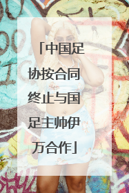 中国足协按合同终止与国足主帅伊万合作
