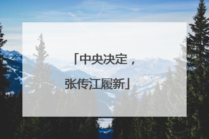 中央决定，张传江履新
