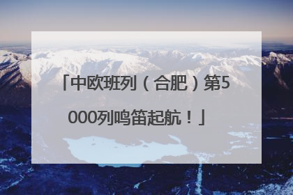 中欧班列（合肥）第5000列鸣笛起航！